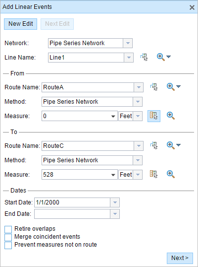 Using the route and measure method Using the route and measure method